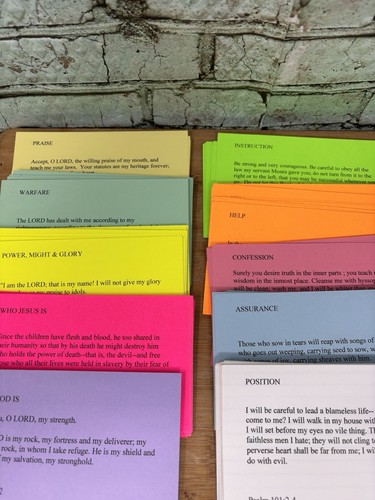 Christian Scripture Memory Verse Cards Topical Bible Study Index Card Lot Of 180