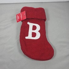 Letter B Wondershop Monogram Mini Christmas Stocking Initial Red Knit Target