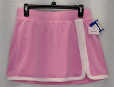 New JoyLab Women s Knit Piped High-Rise Pink Skort built in Shorts Size Medium