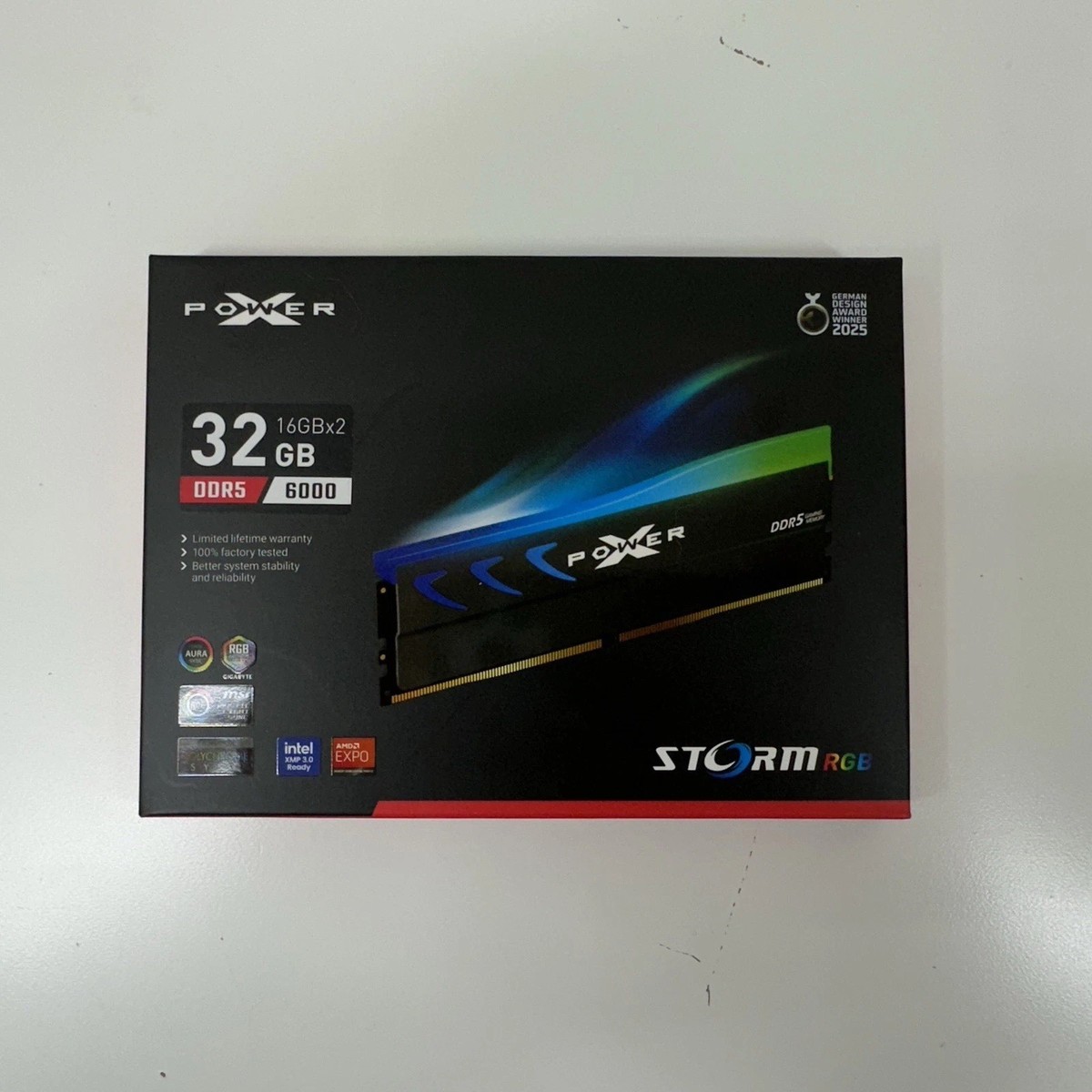 BRAND NEW Silicon Power 32GB (16x2) DDR5 6000MT/s CL30 Storm RGB 
