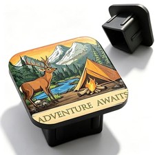 Hitch Cover Fits 2 Inch Hitch Deer And Mountain Trailer Adventure Awaits