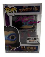 Iman Vellani Signed/Autographed Funko POP! #1084 Figurine Ms. Marvel Beckett 639