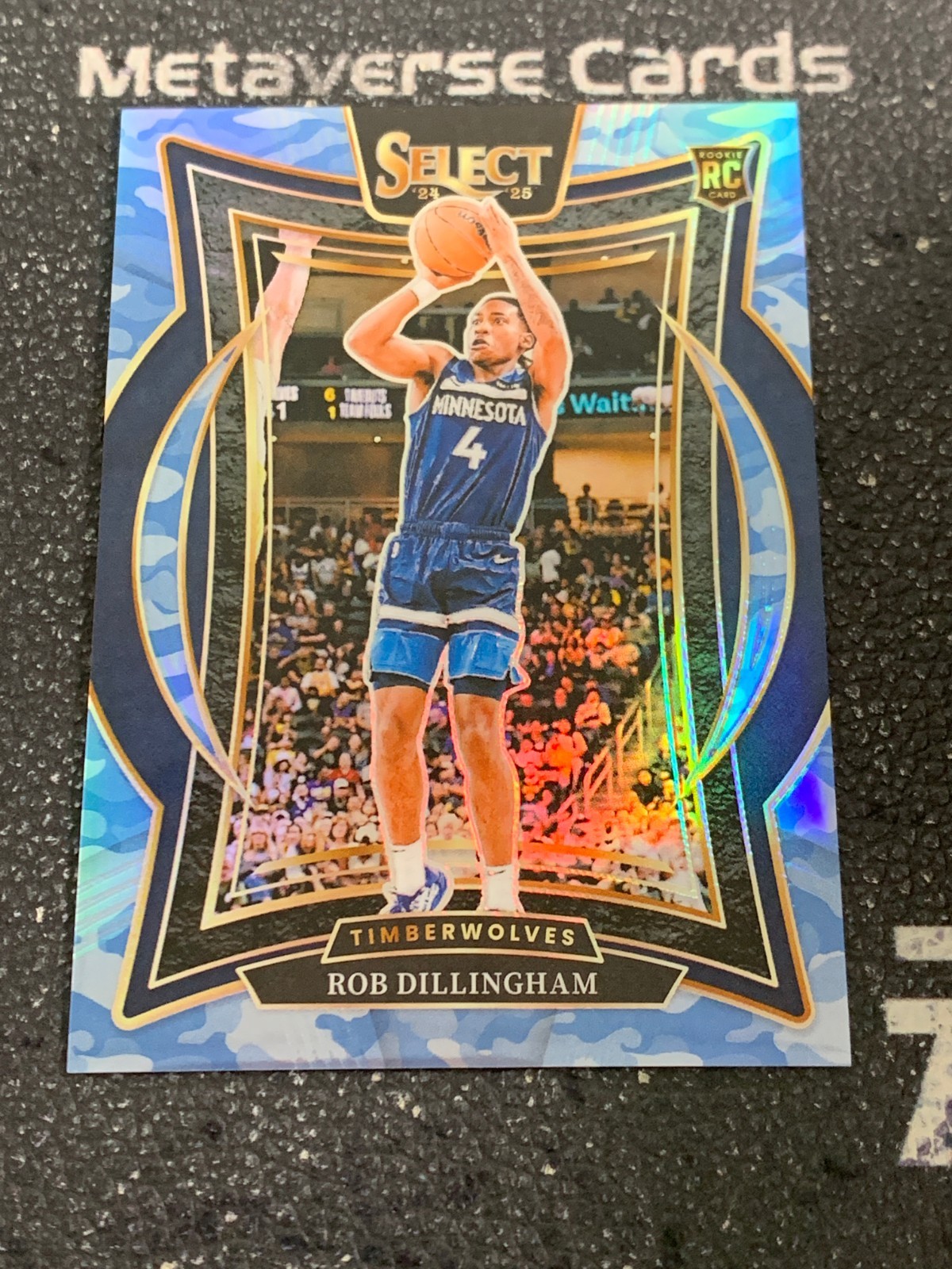 2024-25 Panini Select Rob Dillingham RC Base Concourse Blue Camo Prizms /99