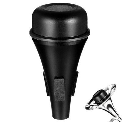 Trumpet Mute Silencer Practice Brass Instrument Accessories - Black