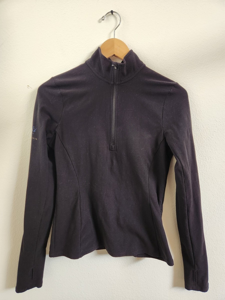 Alo Yoga Alosoft 1/2 Zip Rapid Pullover Top Black Medium Cupcake