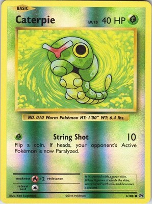 Caterpie   Pokémon TCG XY Evolutions 3/108 Common LP