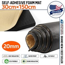 Black 59x12 Sound Deadener Noise Proof Deadening Car Heat Shield Insulation