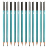 2B Zeichenstifte, 12 StüCk, GrüN/Schwarz, 7Mm, Sechseckig, Vorgespitzt