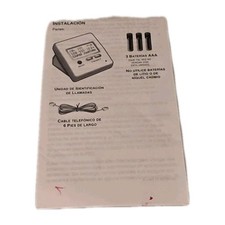 Vintage Standalone Caller ID Box Manual - 3 AAA Battery Operated - Spanish