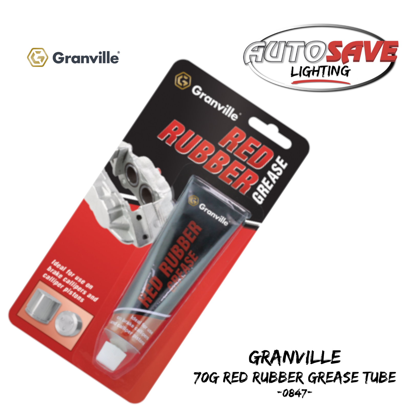 GRANVILLE - Red Rubber Grease 70g Tube (0847) **NEW IN STOCK**