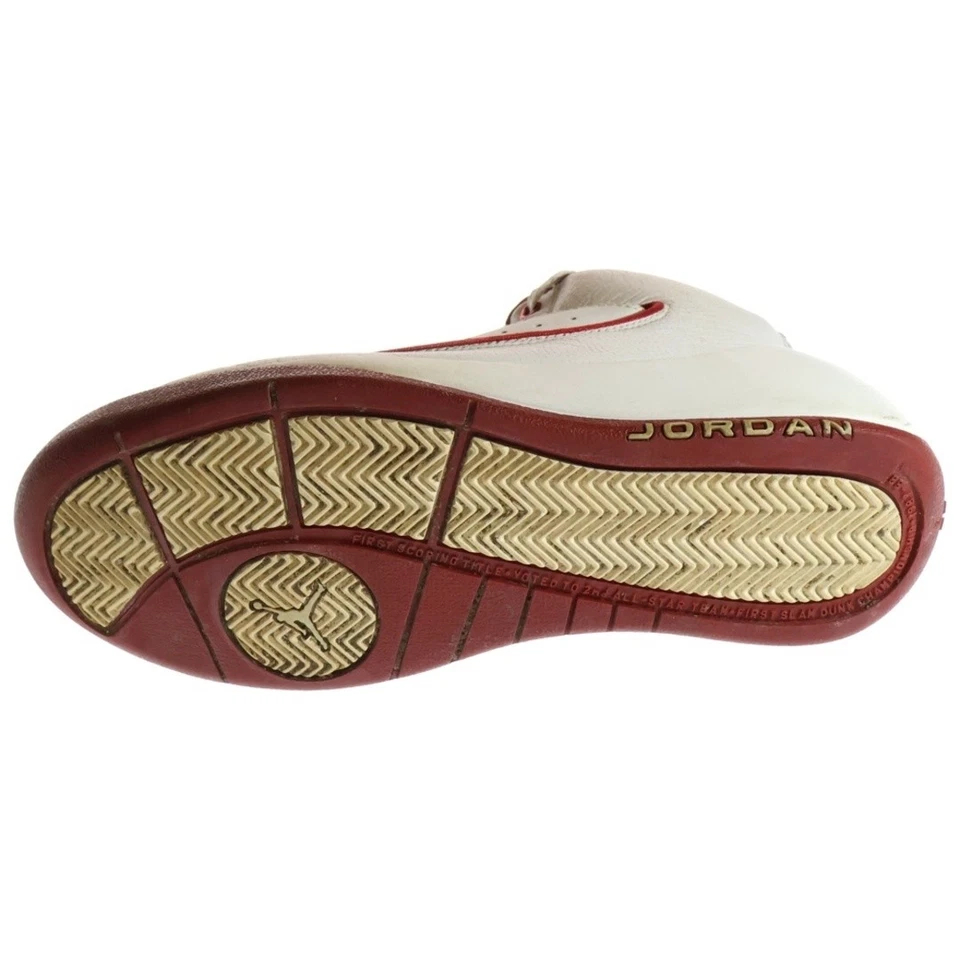 NIKE ORNAMENT 2003 AIR JORDAN NU РЕТРО 2 ВЫСОТЫ ВЕРХНЕГО КРОССОВОК БЕЛЫЙ КРАСНЫЙ US10 б/у 6 - Изображение 4 из 4