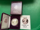 1988 Proof American Silver Eagle .999 Fine Coin w/box/case.S MINT MARK ON COIN!
