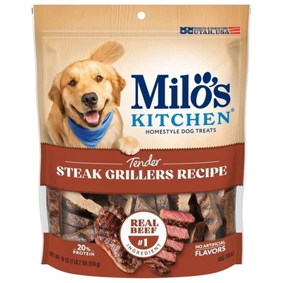 Steak Grillers Beef Recipe with Angus Steak Chewy Dog Treats - 18oz