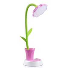 Desk Lamp For Kids Sunflower LED Charging Table Light Eye Protection Pink