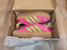 Adidas Gazelle Bold Platform Sneakers - Pink / Green - Size 6W JI2705