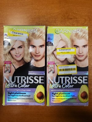 2 Pk: Garnier Nutrisse Ultra Color *PL1 Coconut* Permanent Hair Color (3685) D3