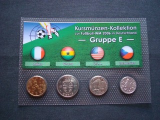 TOP Gruppe E Kursmünzen Kollektion zur Fußball WM 2006! Sondersatz! RAR! Limitie