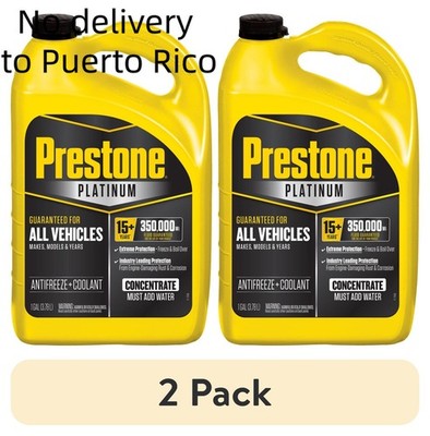 (2 pack) Antifreeze+Coolant; 15yr/350k Mi, All Vehicles, 1 gal - Concentrate