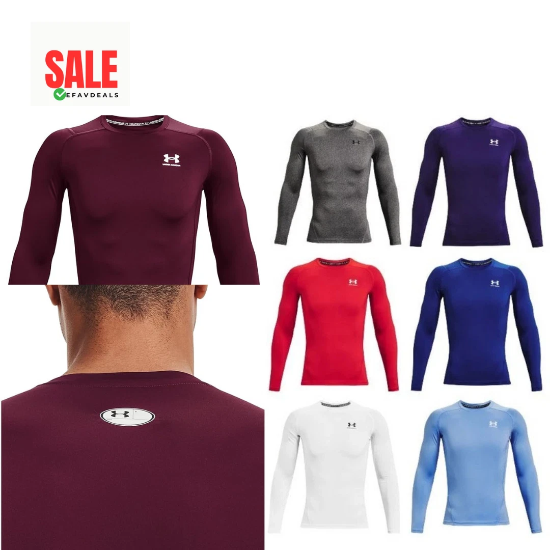 Under Armour 1361524 Men's UA HeatGear Armour Compression Shirt Long Sleeve Tee