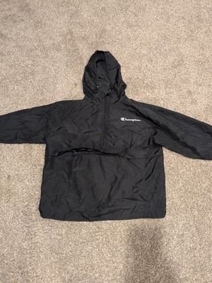 Champion Packable Anorak Jacket, Black, Size XL, Excellent Condition