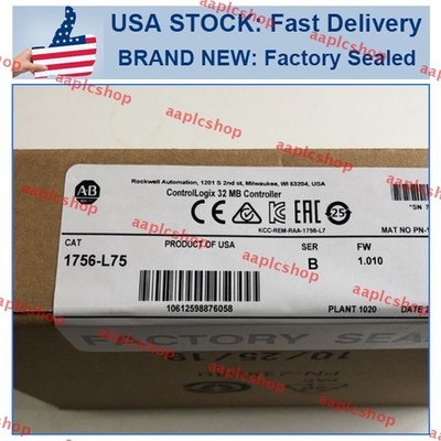 NEW Sealed PLC 1756-L75 SER B ControlLogix 32 MB Controller RTS Same Day Ship AB