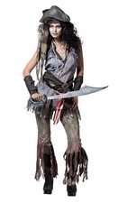 ADULT WOMENS GHOST SCARY PIRATE WENCH FANCY DRESS HALLOWEEN COSTUME