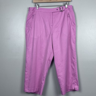 Tail Women's Pink Belted Capri Golf Pants Size 12; Active, Resortwear, Stretch