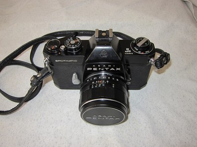 Asahi Pentax Spotmatic SPII (Black) and Super-Multi-Coated Takumar 50mm 1:1.4...