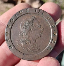 1797 GB 2 Pence  George III, Copper Cartwheel Clear SOHO Mark Nice Tone BEWARE!!