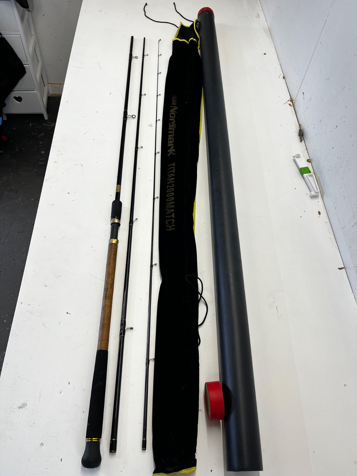 Vintage Normark Titan 2000 Match 13 fishing rod in orign bag with plastic tube.