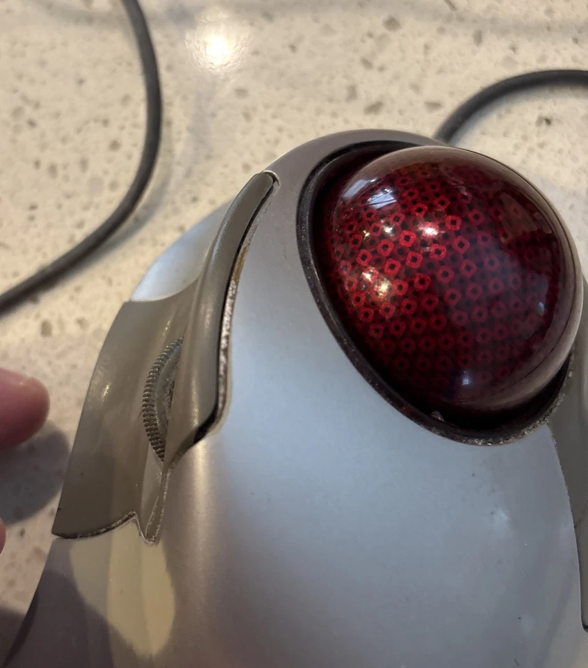 Microsoft Trackball Explorer 1.0 Mouse USB - Working Condition Plenty Of Wear - Image 3 of 4