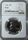 1958 Silver Proof Franklin Half Dollar NGC PF 67 #44809