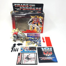 Transformers G1 Snarl 100  Complete Box Unused Sticker Sheet Vintage 1985