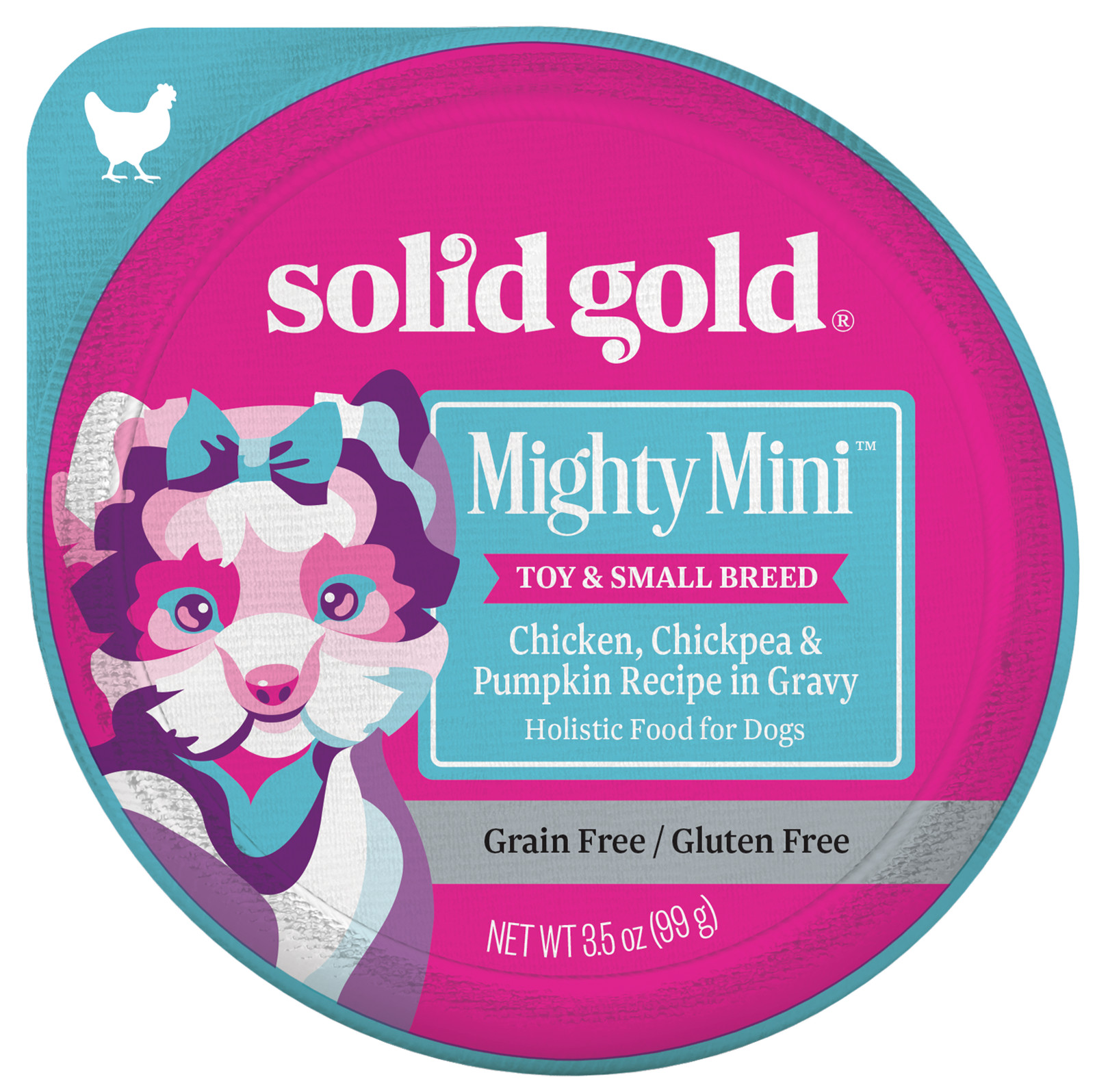 Mighty Mini&trade;, For Toy & Small Breed Dogs, Chicken, Chickpea & Pumpkin Recipe in