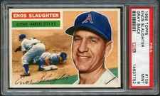 1956 Topps #109 Enos Slaughter HOF \\\[Gray back\\\] PSA 9 Mint 1463775