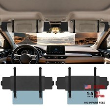 Sun Visor Extender for Car Polarized, UV400, PC Lens, 2 Side 2 Pack Black