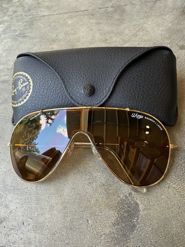 Vintage 70s 80s Bausch Lomb Ray Ban Wings Sunglasses