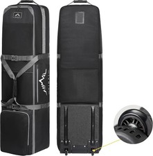 Golf Travel Bag with Wheels, 1200D Heavy Duty Oxford Fabric Golf Travel Case for