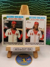 ELLY DE LA CRUZ 2026 Topps Heritage RECORD BREAKER CHROME & BASE CARD #233 Reds