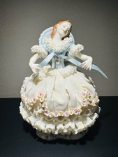 Irish Dresden 'Sabrina' Porcelain Lace Figurine ‘White Dream Collection’ c1900