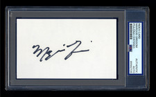MARQUIS GRISSOM SIGNED MINT INDEX CARD PSA/DNA AUTOGRAPH ATLANTA BRAVES 1995 WSC