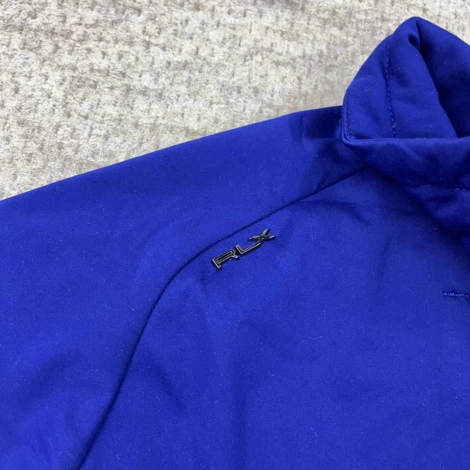 Ralph Lauren RLX Jacket Men Medium Royal Blue Full Zip Wicking Performance Golf - Image 3 of 4