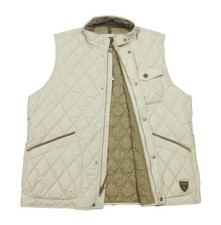 Polo Ralph Lauren Men's Beige Gray The Beaton Quilted Utility Zip Vest