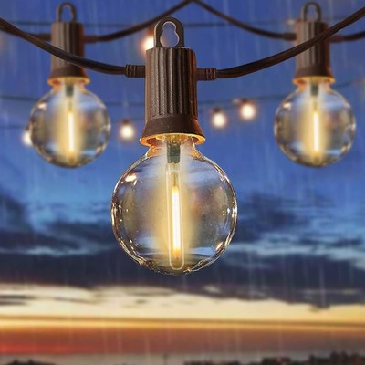 LED Außen Lichterkette Netzbetrieben, 50Ft Wasserdicht IP65 Garten Lichterkette