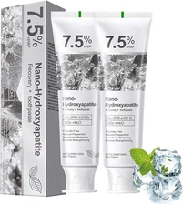 2 x 4.23 oz - 7.5% Nano Hydroxyapatite Toothpaste Deep Cleaning Toothpaste