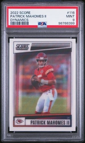 PSA 9 2022 Panini Score Patrick Mahomes II Dynamics Case Hit 116 Chiefs