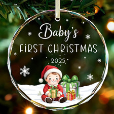 Baby's First Christmas Ornament 2025,Babys Christmas Ornament for Girl and Bo...