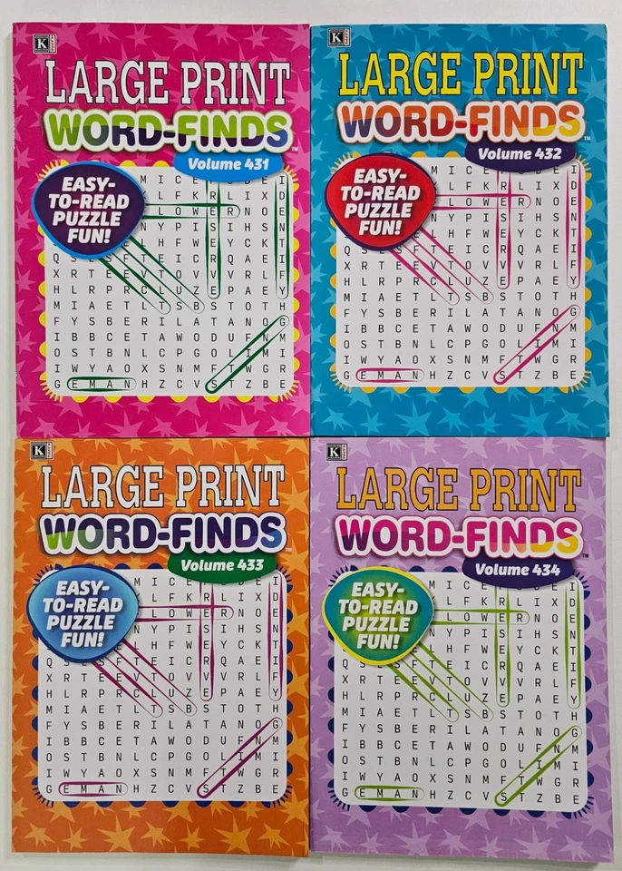 Large Print Word-Finds Puzzle Books Kappa Games,Search,Hunt~ Pick up to 50 Vols Foto 4 de 4