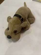 Vintage 1986 Kennel Kuddlees Puppy Dog Plush Stuffed Animal 6" Beige