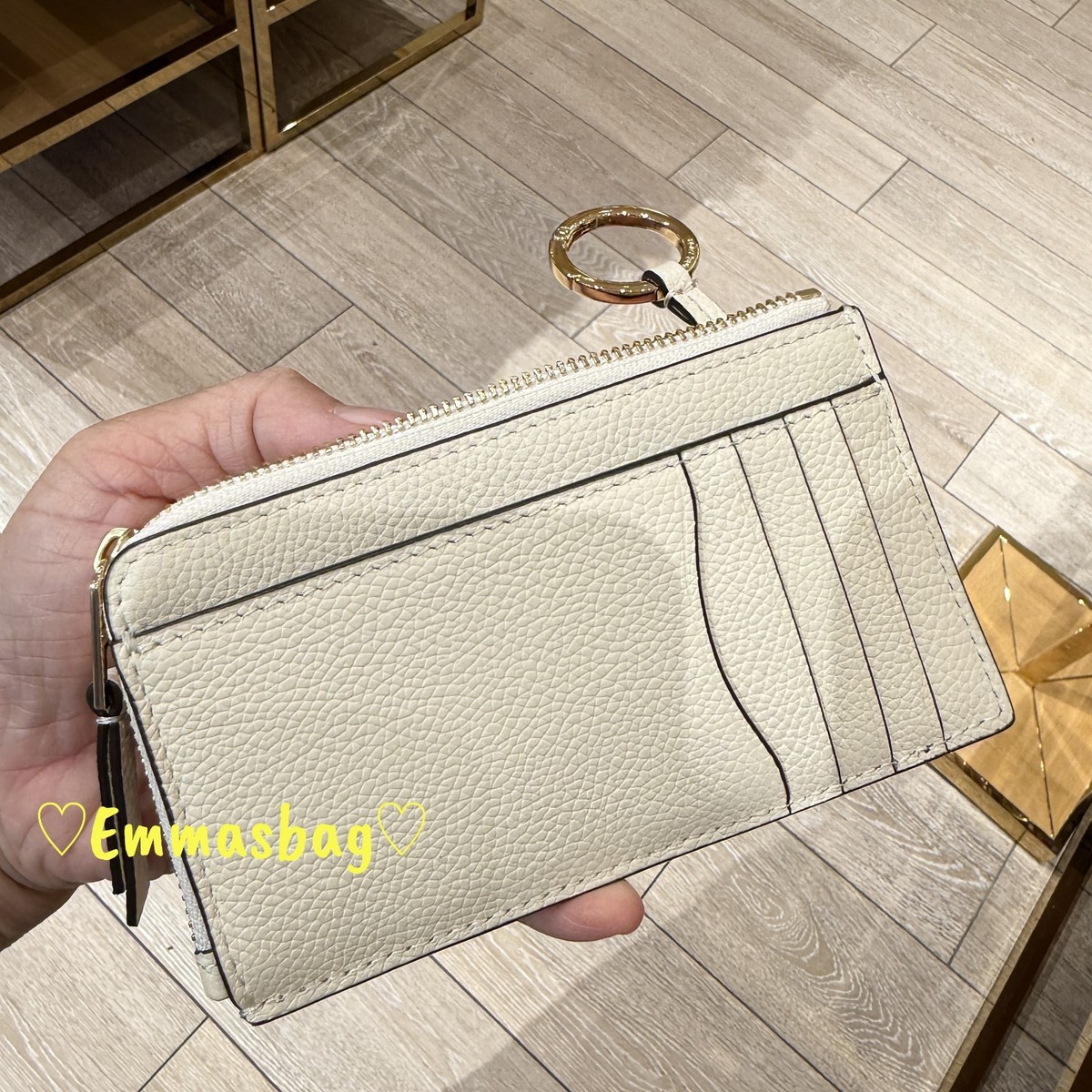 Tory Burch Britten Zip Card Case Pebbled Leather 175815 175821 | eBay